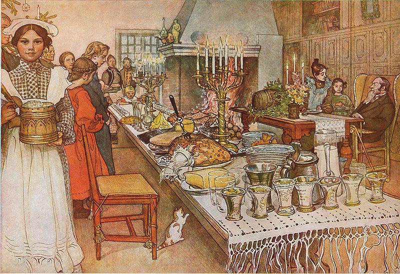 Carl Larsson Christmas Eve Norge oil painting art